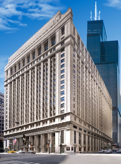 The hotel took over a former bank building designed by famous architect Daniel Burnham.