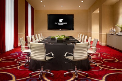 The downtown property offers 36 meeting rooms, each equipped with videoconferencing capabilities.