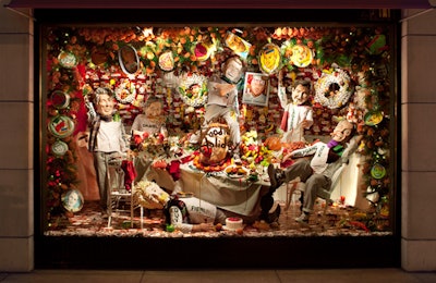 A holiday window at Barneys New York