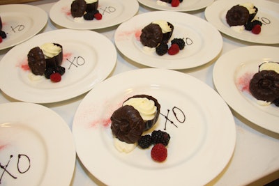 The Joffrey Ballet's Cinderella-themed luncheon offered a whimsical dessert of chocolate pumpkins.
