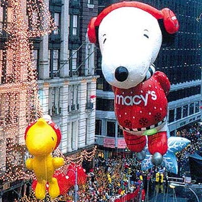 The Macy's Thanksgiving Day Parade--a procession of balloons, floats and entertainment--makes its way down Broadway to the retailer's flagship Herald Square store.