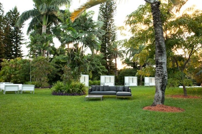 The Garden Café pop-up, staffed by Shiraz Events and furnished by Gandia Basco, made its debut on Wednesday within the Miami Beach Botanical Gardens. Along with gourmet snacks, the café is offering guests beverages from Nespresso. It will stay open until Sunday, for the duration of Art Basel.