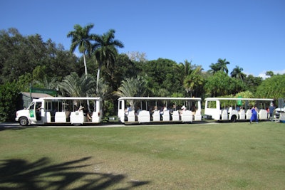 Sotheby's hosted their annual Art Basel luncheon on Tuesday. The approximately 150 guests (among them collectors, artists, and press) enjoyed champagne and passed hors d'oeuvres before hopping on a tram for a tour of the gardens. A three-course lunch by Shiraz Events' head chef Myriam Cordova followed.