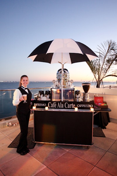 The Westin Tampa Bay provides catering, but specialty items such as a coffee cart can be brought in from an outside vendor.