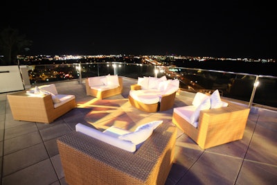 Private groups can decorate the BluVu terrace as they choose.