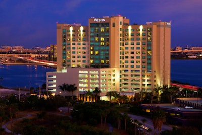 The Westin Tampa Bay sits on Rocky Point Island.