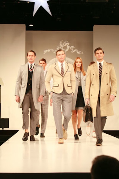 Models wore Brooks Brothers on the runway at the gala.