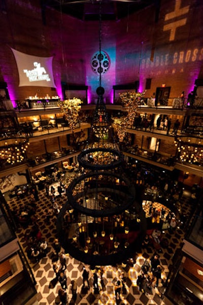The Liberty's five floors, open lobby, and exposed brick walls set the stage for the six-hour award party.