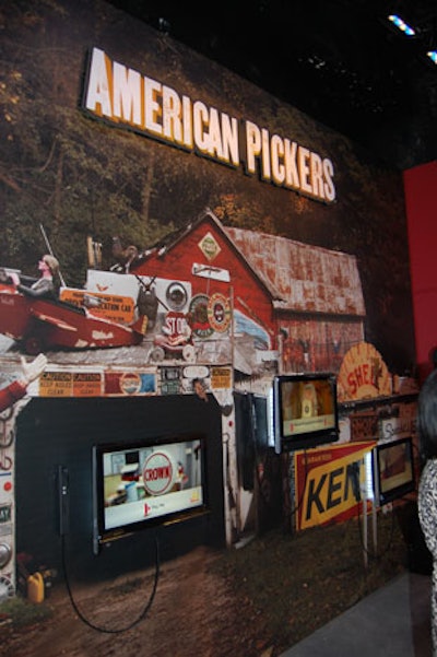 The shop is divided in two, with one side dedicated to the American Pickers series and the other focused on Pawn Stars.