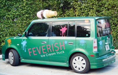 At a June fund-raiser for Miami Gardens mayor and Congressional candidate Shirley Gibson, Feverish Ice Cream served Mexican chocolate-chip popsicles and mango palentas from the back of its truck.