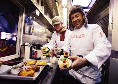 To promote its new New York Web site, NBC Local Integrated Media recruited four big-name chefs—including Daniel Boulud—to serve free meals from food trucks in February.