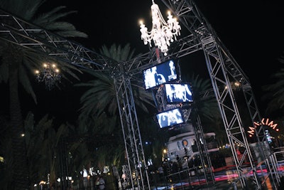 At Maxim's Super Bowl party in Miami in February, sponsor Samsung created a chandelier of flat-screen TVs, all showing images of real chandeliers.