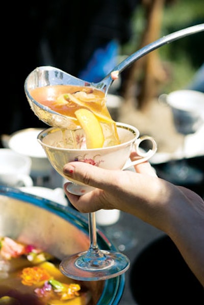 In August, Hendrick's Gin sponsored a bartender croquet tournament at Chicago's Soldier Field, where guests sipped cocktails and flowery gin punch from teacups and hollow-out cucumbers.