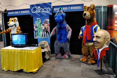 Alinco displayed several types of mascot costume.