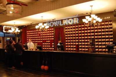 Even the venue's two shoe desks are designed to fit into the overall aesthetic, with Edwardian-style decor at one (pictured) and Art Deco at the other.