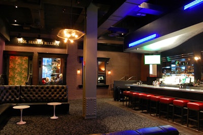 One of the lounge areas is the Uptown Bar, which sits on the upper floor beside the Prohibition era-inspired lanes.
