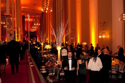 The evening's 1,900 guests entered the grand foyer for dinner following the honors.