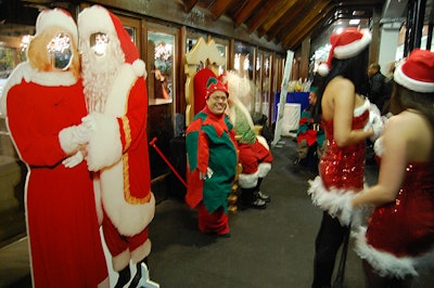 The planners also provided a cardboard cutout of Santa and Mrs. Claus.