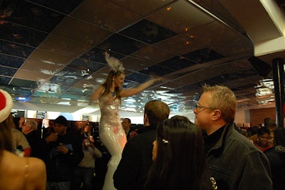 Rather than create a stage for performances, Bacardi hired stiltwalkers to dance for the crowds.