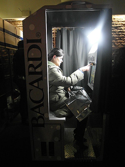 A Bacardi-branded photo booth offered less kitschy pictures for attendees.