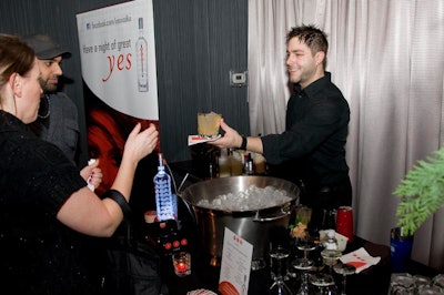 Yes Vodka cocktails included a tangerine mule and a strawberry-basil martini.