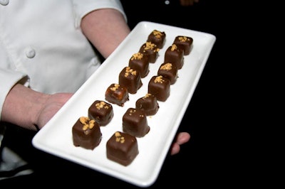 Passed desserts included mini bites of the restaurant's chocolate peanut butter cake.