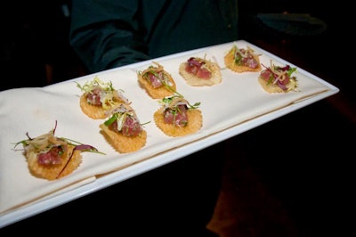 Appetizers included Epic's 'Tuna Tartare Parisien,' made with fried shallots and potato crisps.