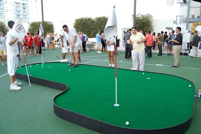 Tide staged multiple sports activations, including mini golf and basketball, on the W South Beach's rooftop tennis and basketball courts for its athlete-focused detergent launch in February.
