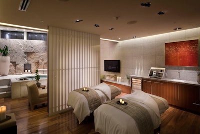 The spa at Aria is offering a new gemstone-infused facial treatment.