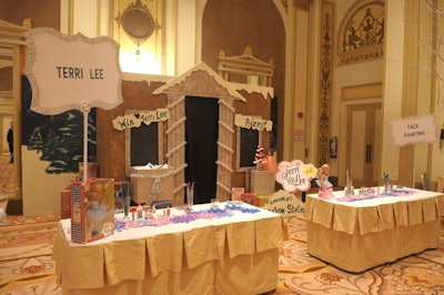 Doll-maker Terri Lee sponsored an ornament-making station, where guests could decorate snowflakes or tiaras.