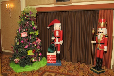 Guests could pose for photos with nutcracker statues.
