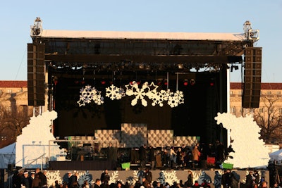Event Tech created the three-tiered stage, which was covered for the first time this year.