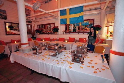 The traditional menu included Swedish meatballs, a Swedish potato dish with anchovies, and cabbage-beef rolls.