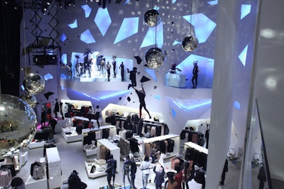 The custom interior of the new flagship store, H&M's largest, was created by in-house architects and designers.