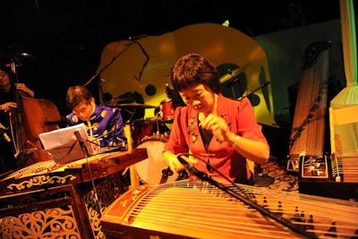 Live musicians performed music from Asian nations.