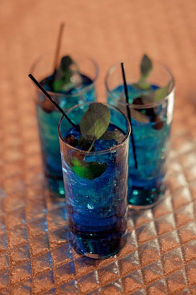 The menu offered five signature cocktails, including blueberry mojitos.