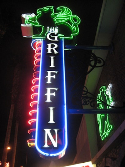 The evening began at the Griffin bar.