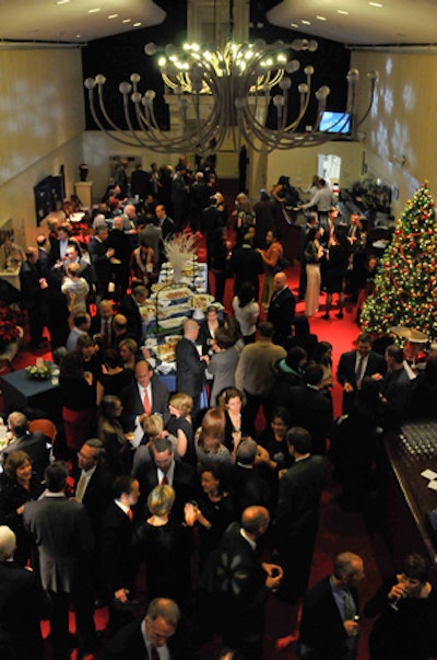 A preshow reception spanned several banquet rooms at Symphony Hall, with appetizer buffets and beer and wine available for guests.