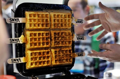 Vans served waffles to represent the waffle imprint on the soles of its skate shoes.