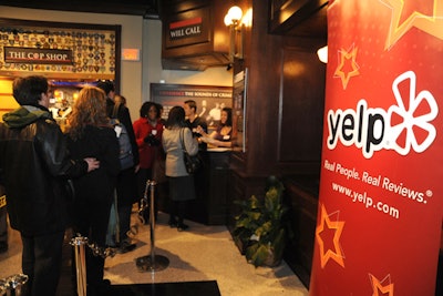 The line of Yelp reviewers waiting to get into the party continued out the museum door and down the block.