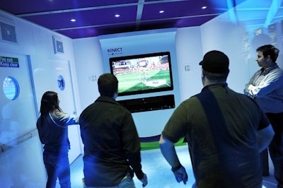 Microsoft's large exhibit space provided demo opportunities for its Kinect for Xbox360, along with access to the company's array of home and office products.