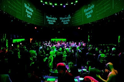 Mashable award attendees mingled at the after-party at ROK Vegas, also in the New York New York Hotel & Casino.