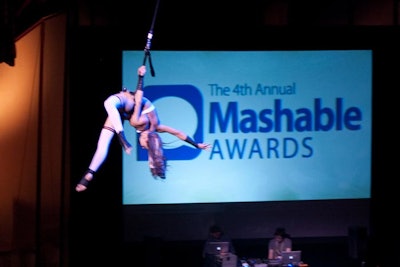 Attendees at the fourth annual Mashable awards saw a performance from Cirque du Soleil's Zumanity, a risqué, adults-only show.