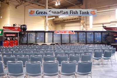 The Great Canadian Fish Tank is a 40-foot long aquarium filled with 5,000 gallons of water and stocked with native Ontario marine life.