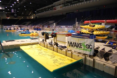 Event organizers fill Ricoh Coliseum with more than one million gallons of Lake Ontario water to create an indoor lake.