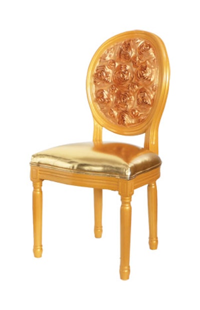 Rose Garden chair, pricing varies, available in New York, Miami, and Los Angeles from Luxe Event Rentals