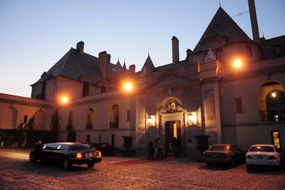The arrival courtyard at Oheka Castle in Huntington, New York, is as impressive as anything I've seen.