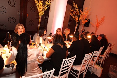 Along the back wall, a long table offered several seats for manicures.