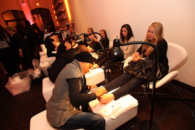 Pedicures proved popular, and staffers kept a waiting list for the service.