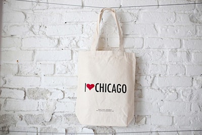 Magnificent Milestones provides eco-friendly totes filled with items such as locally made popcorn and chocolate.